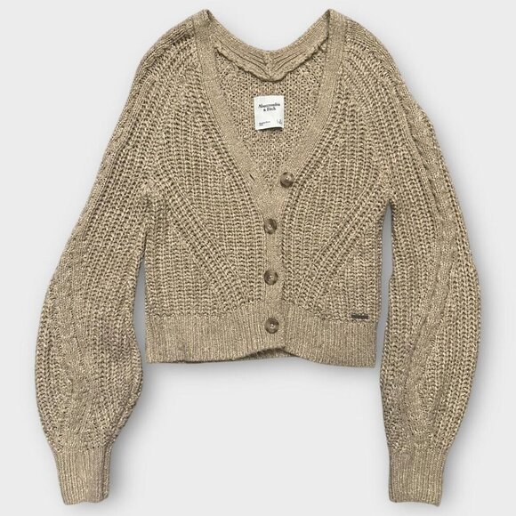 Abercrombie & Fitch Sweaters - Cream Chunky Abercrombie & Fitch Cardigan